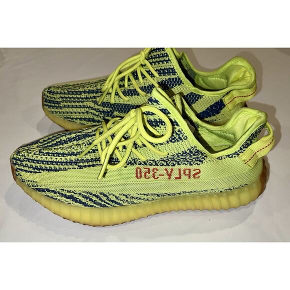 Adidas Yeezy Boost 350 V2 Low Semi Frozen Yellow Knit Men’s 11 Sneakers Shoes